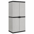 Armadio in resina con serratura 3 ripiani 68x40x168 cm per esterni
