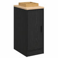 Armadio Nero in Pino con Ripiano per Officina e Magazzino 30x51x85 cm