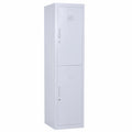 Armadietto Vinsetto in Acciaio con Serratura a 2 Ante e 4 Ripiani, per Ufficio e Officina, Grigio, 38x46x180cm