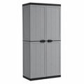 Armadio Portascope Keter Jolly con Ripiani Regolabili, Grigio e Nero, 68x39x166 cm