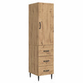 Coppia Armadi in Rovere con Cassetto e Mensola, 90cm, Multiuso