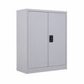 Vinsetto Armadio in Acciaio con Ripiano Regolabile e Serratura per Casa e Ufficio, 80x40x92.5cm, Colore Grigio