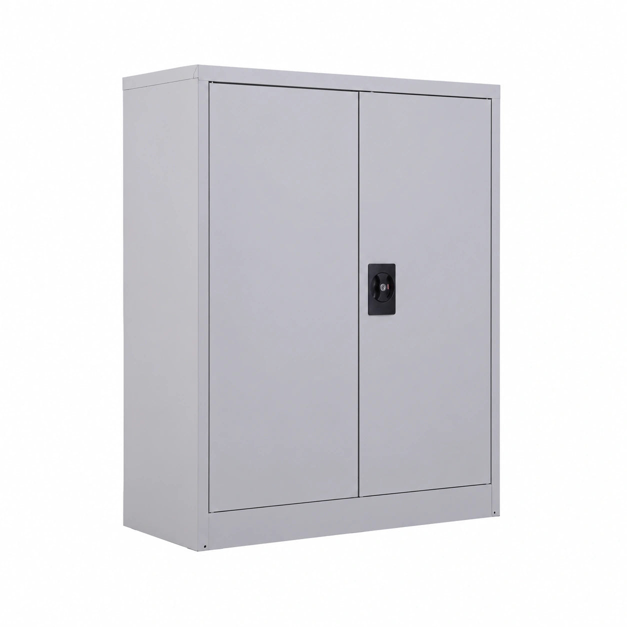 Vinsetto Armadio in Acciaio con Ripiano Regolabile e Serratura per Casa e Ufficio, 80x40x92.5cm, Colore Grigio