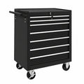 Carrello Portautensili a 7 Cassetti con Ruote, Ideale per Officina - Nero