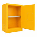 Casellario in metallo giallo con serratura per scuola e officina, 80x54x36 cm