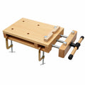 Banco da Lavoro Portatile con Morsa, 53 x 28 x 7 cm, Ideale per Piallatura e Serraggio