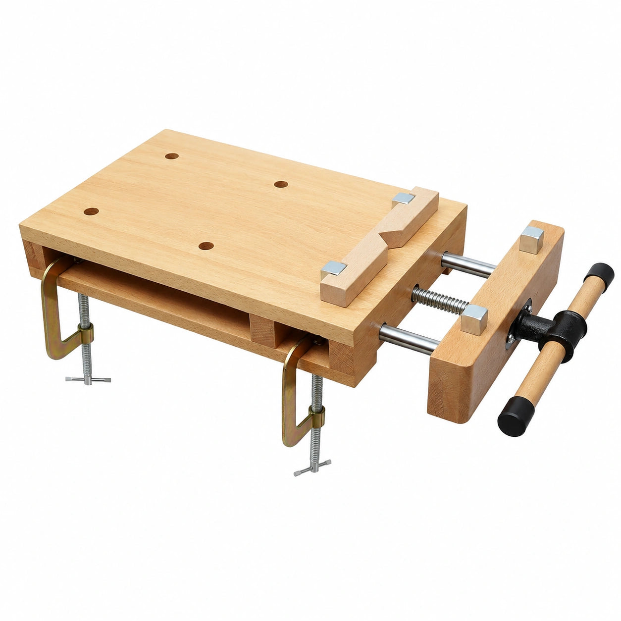 Banco da Lavoro Portatile con Morsa, 53 x 28 x 7 cm, Ideale per Piallatura e Serraggio