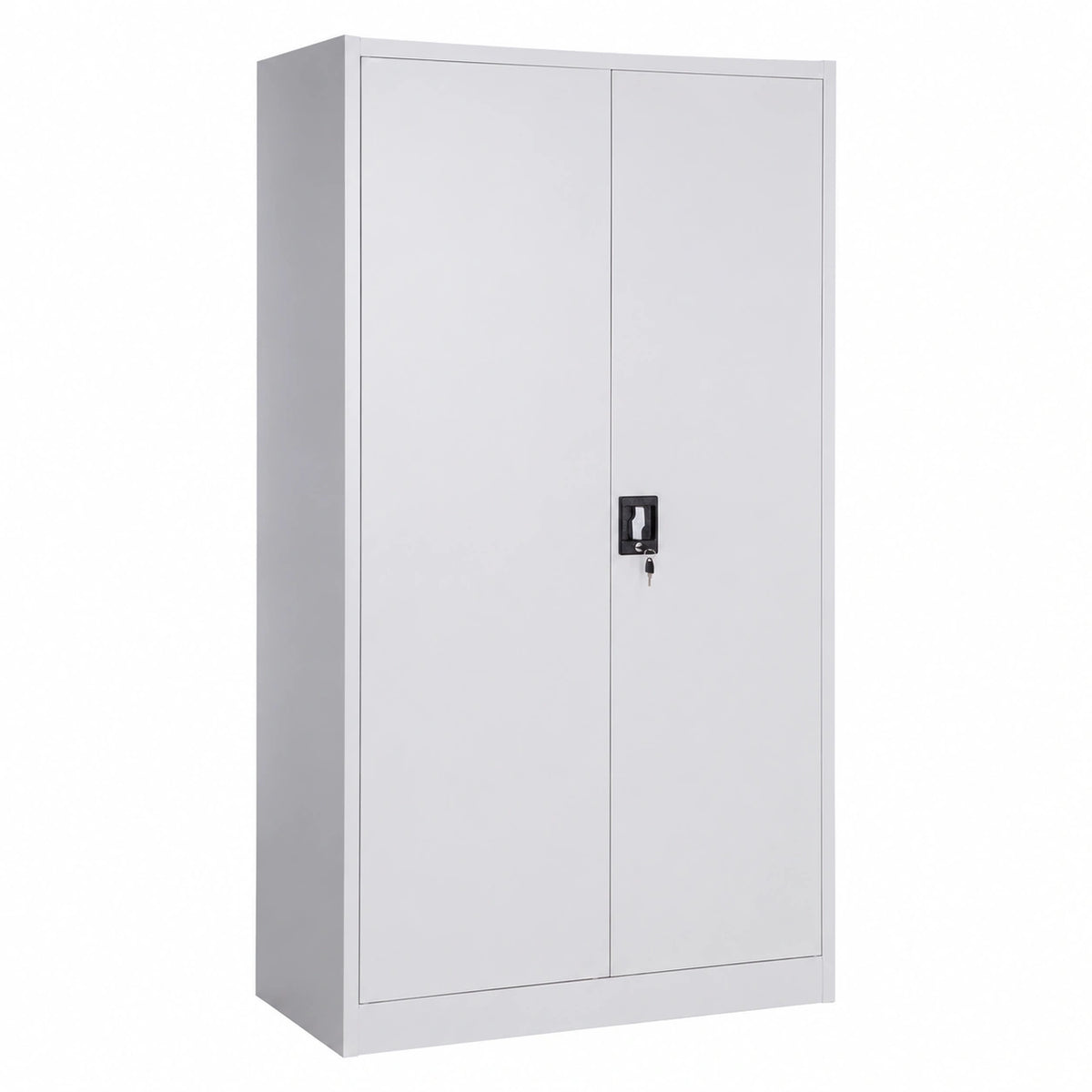 Armadio in metallo tectake con 6 scomparti e asta appendiabiti, 180x90x40 cm, Grigio