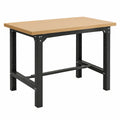 Banco da Lavoro Professionale per Officina, Portata 600 kg, 865x1200x750 mm, Piano in Legno 35 mm, Antracite/Legno