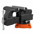 Morsa VEVOR 360° Rotante con Base Girevole, Ganasce 15,2 cm e Apertura 15 cm per Officina e Garage, 11,3 kg