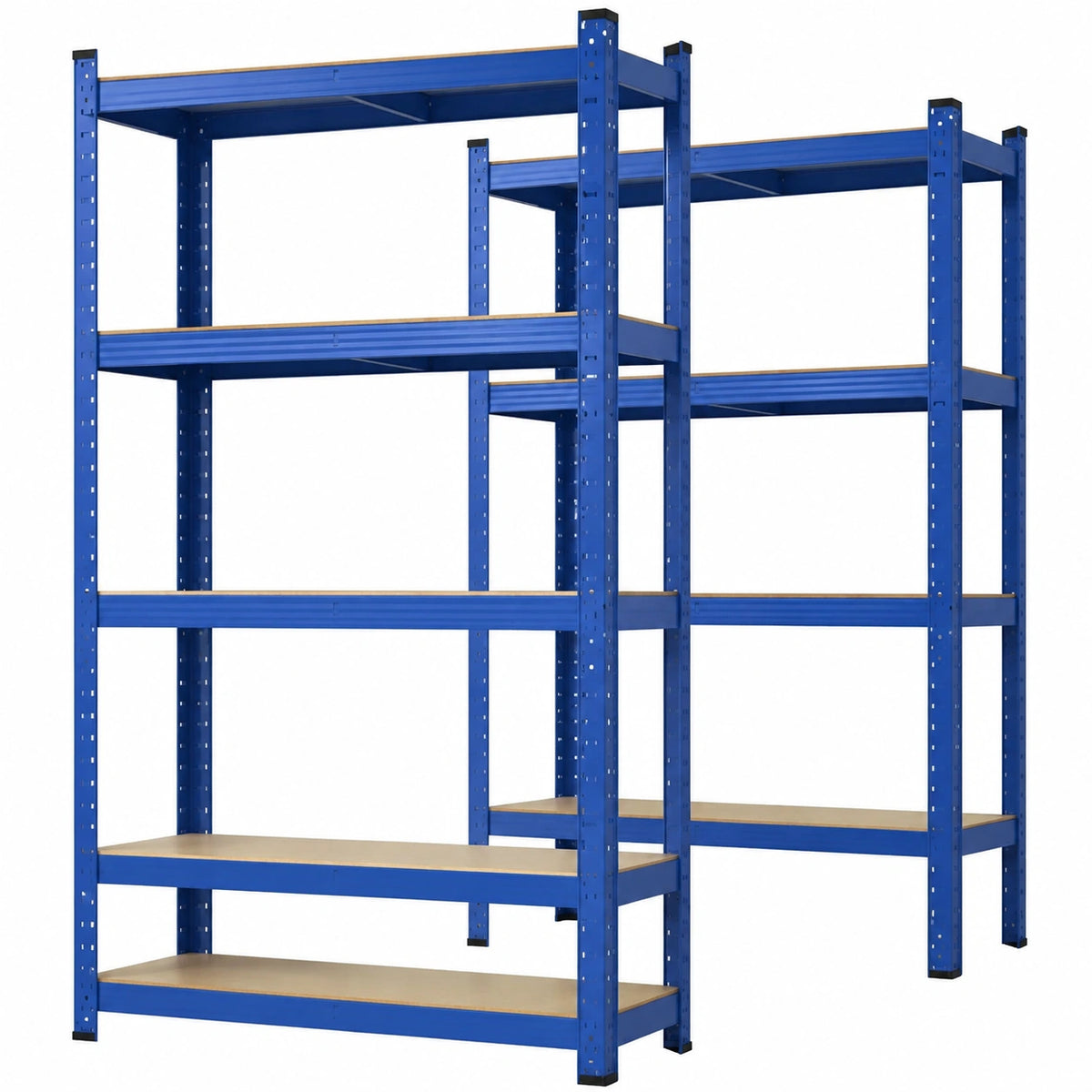 Set Scaffalature Pesanti Blu con 5 Ripiani Regolabili per Cantina e Officina, 200x120x60 cm